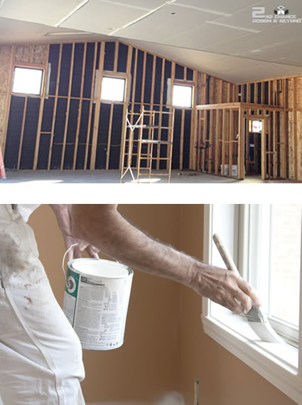 Model Drywall Install